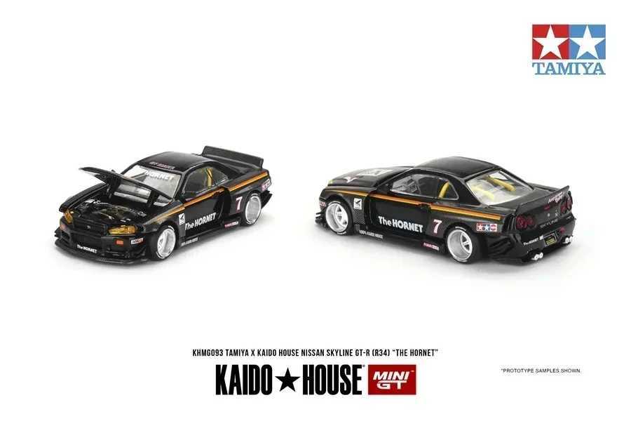 Kaido House + MINIGT 1/64 Nissan Skyline GT-R (R34)(R33) Honda NSX Racing Kaido Works V3 V2 KHMG Cars Alloy Diecast Metal Model X250125