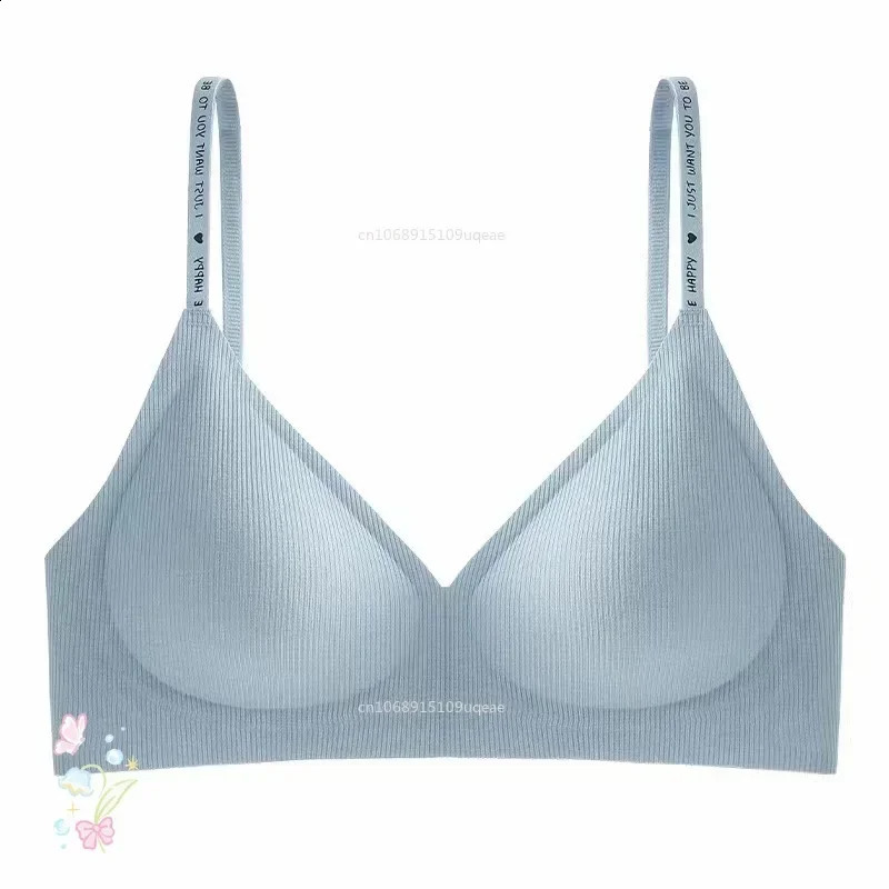 Sexy Seamless Bras for Women Wireless Underwear Push Up Deep V Bralette Invisible Letter Strap Bra Lingerie 250122