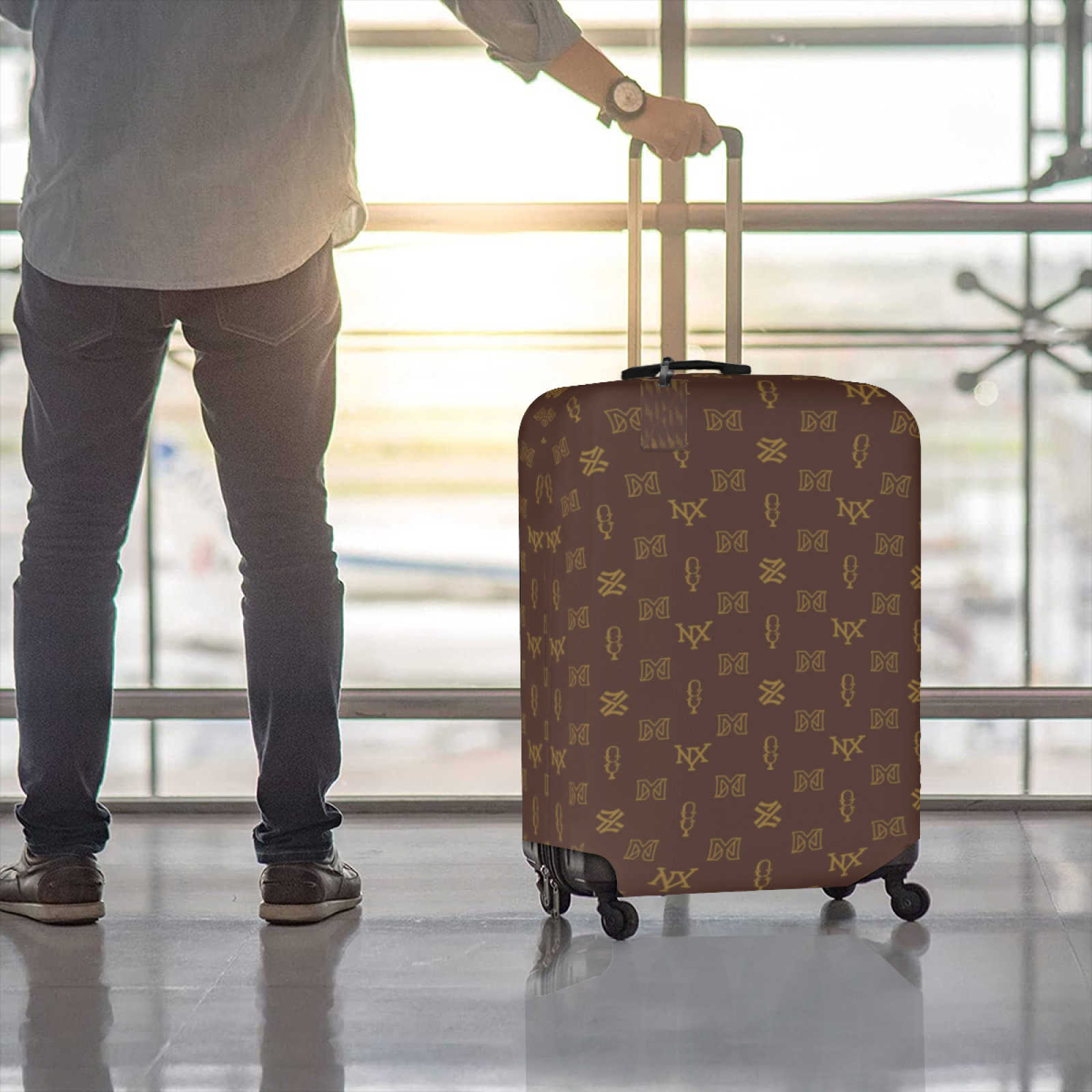 NXY Chic Luggage Cover And Luggage Tag Suits Designer Women Men Suitcase Protective Cover Dust Covers Classic Travel Accessories Supplies 250124