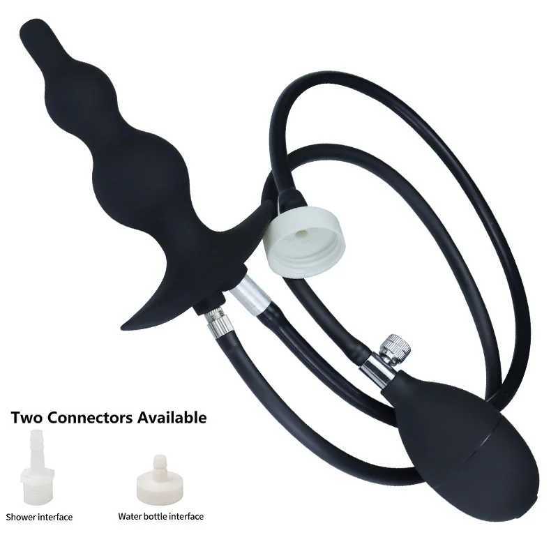 Tsaobe Butt gonflable / bougie anale pour lavement douche 2 en 1 jouets sexuels pour le sexe play anus / vagin expander / dilator / ferxj250121