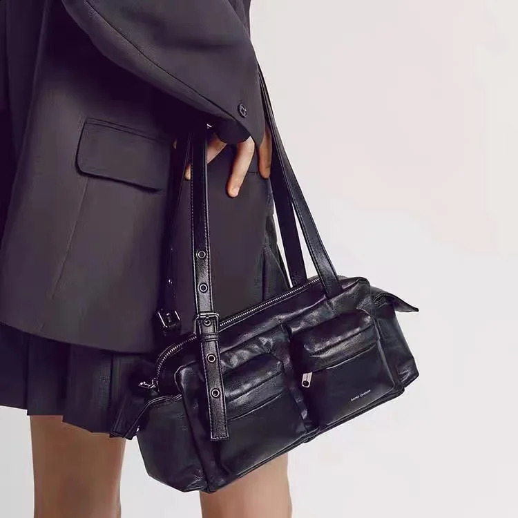 Samoondoh Korean retro fashion autumn and winter Melard large capacity handbag shoulder bag samoondoh briefcase 250120