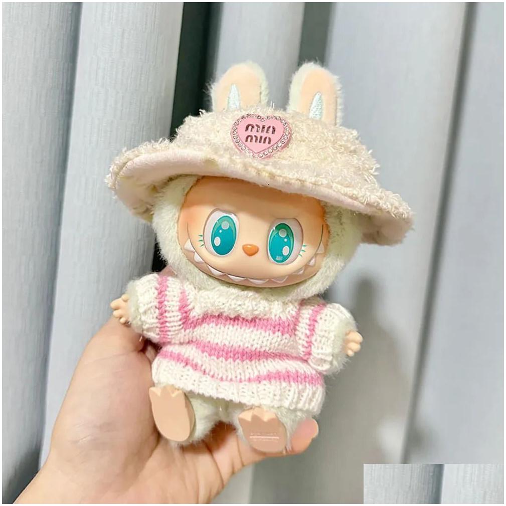 & Accessories For Plush Stuff 17Cm Labubu Doll Clothes Outfit Korea Kpop Exo Idol V1 V2 Skirt Sweater Gift
