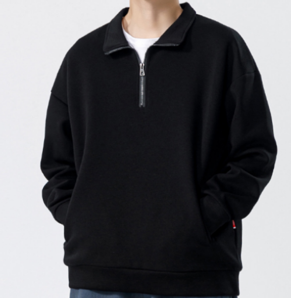 92 Round Neck Sweatshirt for Men Spring and Autumn Style Loose Solid Color