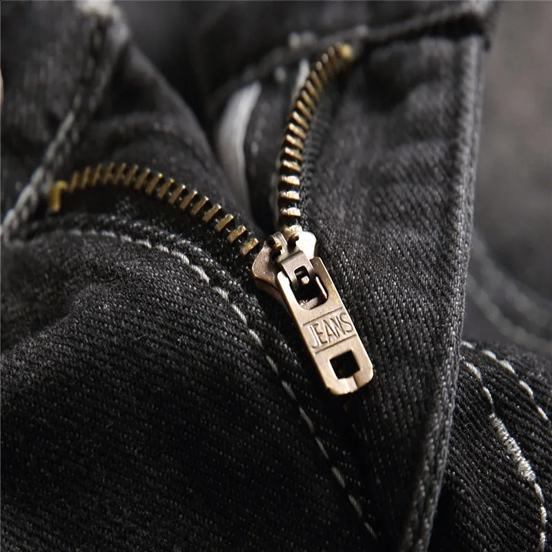 Boys Straight-leg Ripped Jeans Children Washed Distressed Stretch Denim Trousers Big Kids Casual Pants 5-16y 250110