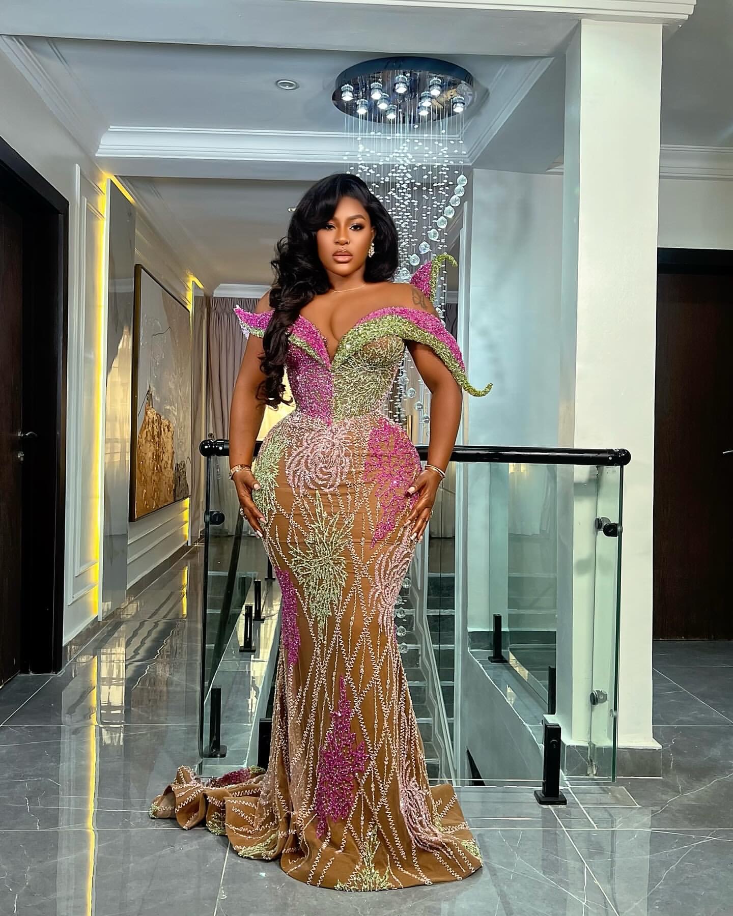Aso Ebi Illusion Mermaid Prom Dresses 2025 Lace Beaded Stylish Evening Formal Party Second Birthday Engagement Gowns Plus Size Dress For Special Ocns
