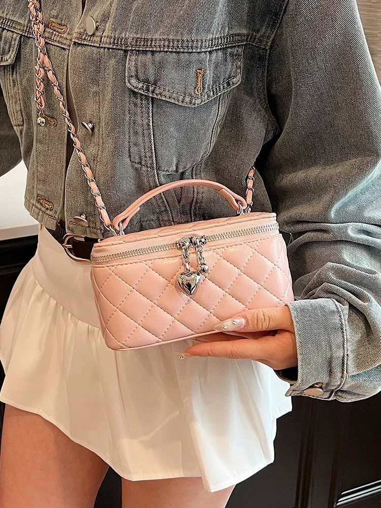 Trendy Diamond Lattice Box Tote Handbags and Purses Women Shoulder Crossbody Bags Ladies Messenger Bag High Quality 250121