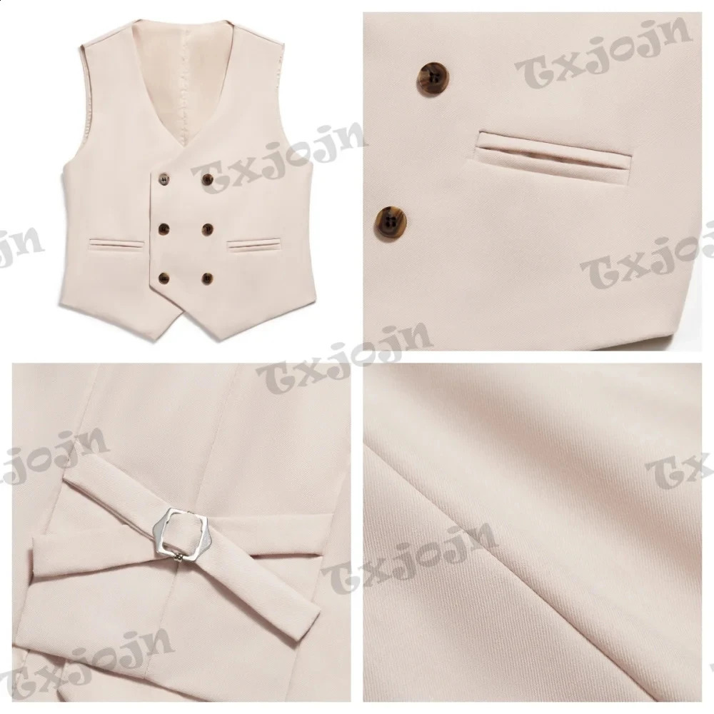 Fast Ship Colorful Regular Fit Kids Suit Set In Stock High Quality 4 Pieces Blazer Vest Pants Tie For Kids 3-14Y Birthday Party 250120