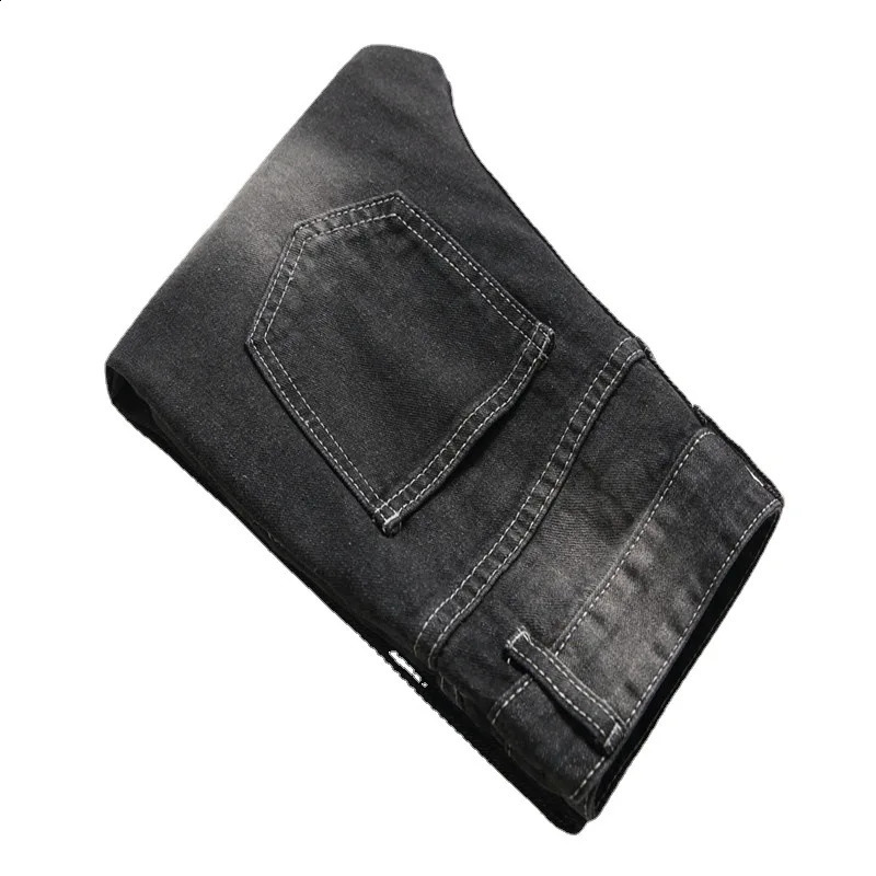 Boys Straight-leg Ripped Jeans Children Washed Distressed Stretch Denim Trousers Big Kids Casual Pants 5-16y 250110
