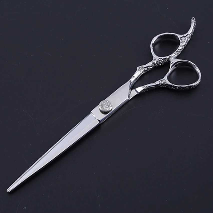 Professional Japanese 440C Stainless Steel 7 Inch Plum Handle Scissors For Barber Cutting Make Up Shears Hairdressing Scissors 250117