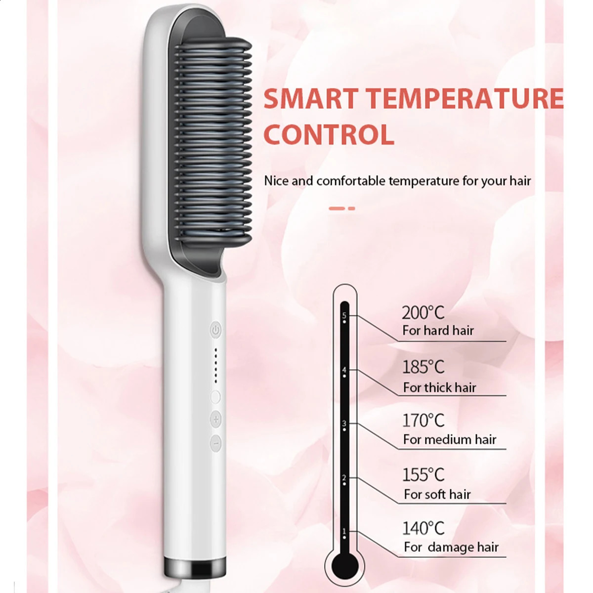 Electric Hair Brush Multifunctional Straight Hair Straightener Portable Fast Heating Negative Ion Professional Styling Tools 250115