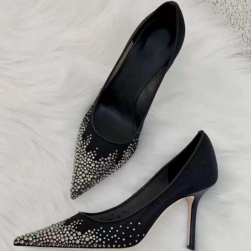 Star style Rhies Breathable Mesh Women Pumps 2024 Summer Stiletto High Heels Party Wedding Bridals Shoes atos