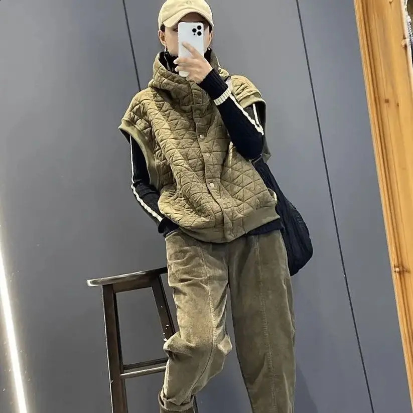 Fashion Autumn And Winter Style Literature Art Leisure Solid Color Box Hooded Sportswear Jacket 250113Z