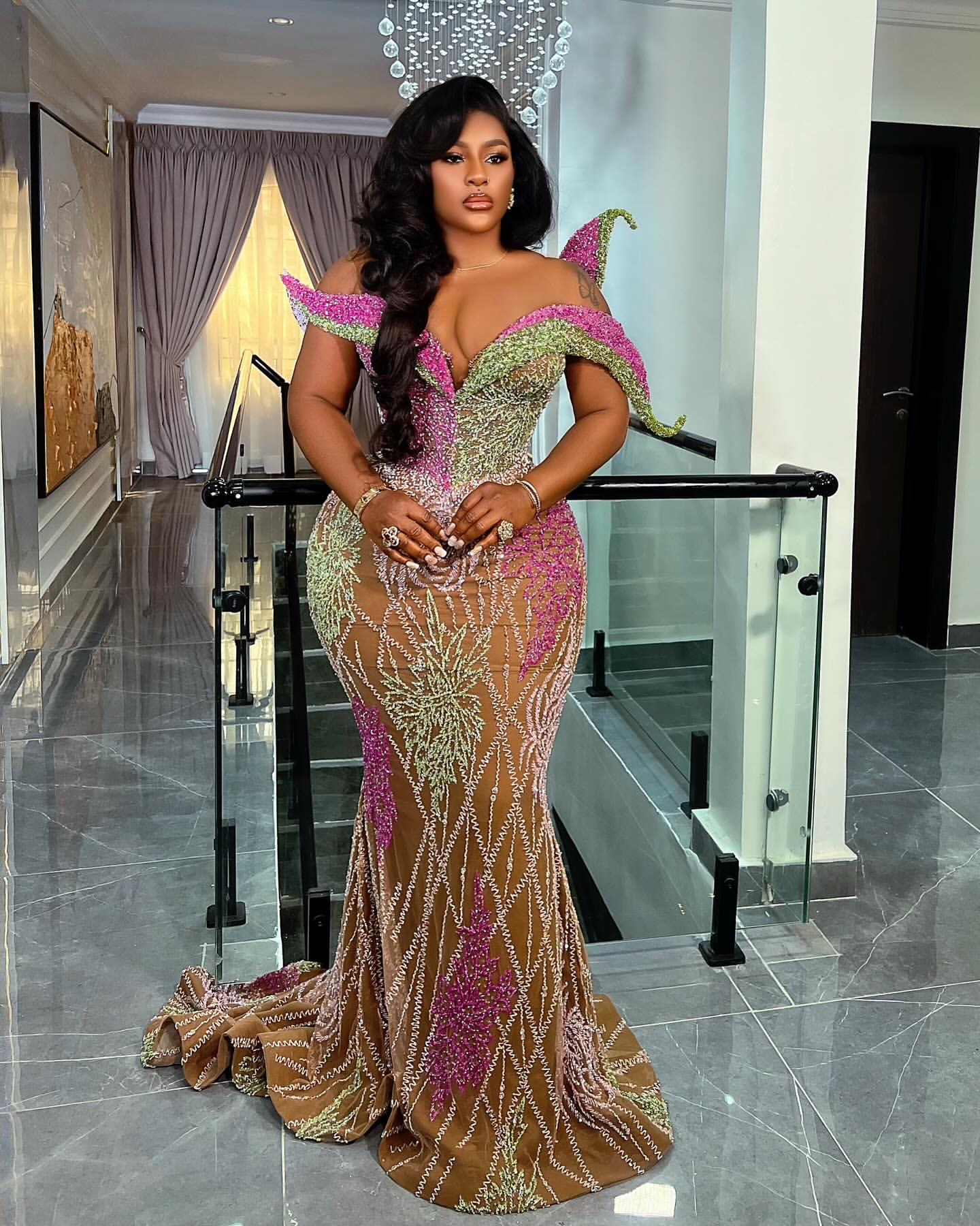 Aso Ebi Illusion Mermaid Prom Dresses 2025 Lace Beaded Stylish Evening Formal Party Second Birthday Engagement Gowns Plus Size Dress For Special Ocns