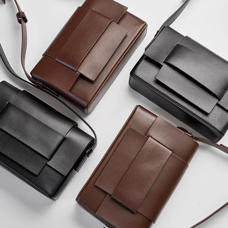 Alirattan New Genuine Leather Crossbody for Women Designer Winter Fashion High Quality Cowhide Lady Casual Shoulder Bag A271