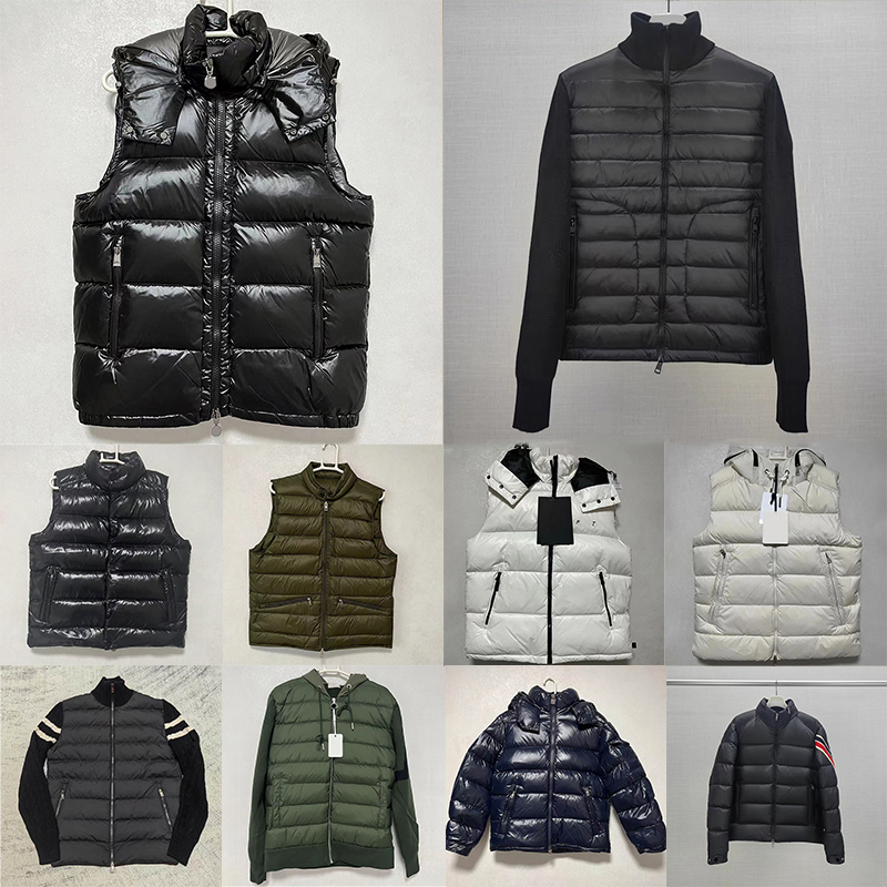 Multi Style Winter Men Down Vest Fashion Designer mens gilet Wholesale Retail men puffer jacket Free Transportation gilets bodywarmer down jacket Size 1--6