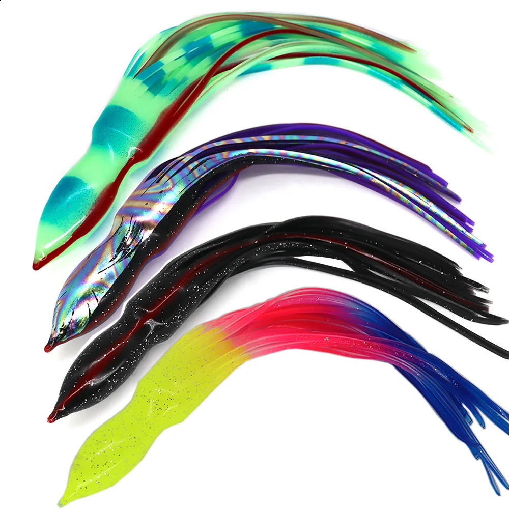 10 pieces of 12 inch tuna big game marlin tuna drag squid bait octopus fishing drag squid bait instead of rubber squid bait 250109