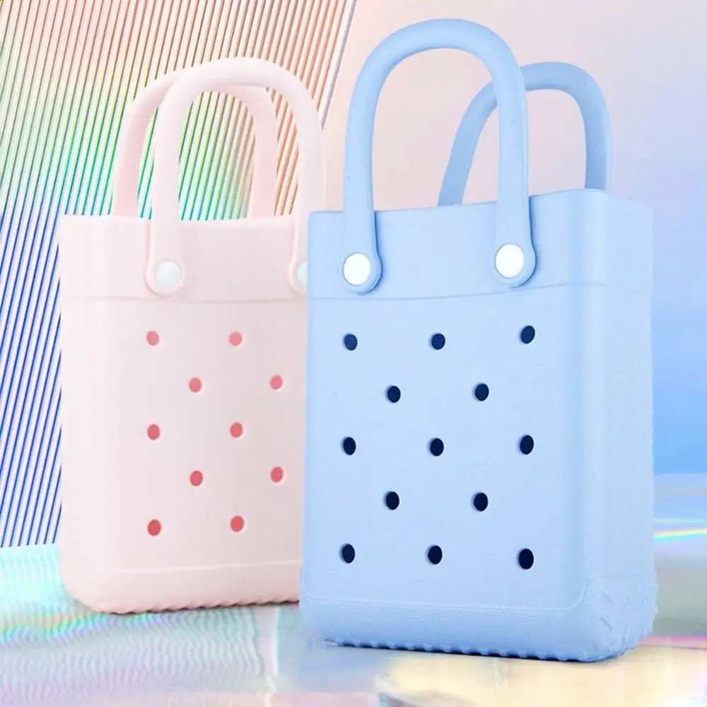 Fashion Mini EVA Hole Bags for Women Cartoon Colorful Summer Beach Tote Bag Basket Holes Waterproof Handbag Pouch 250121