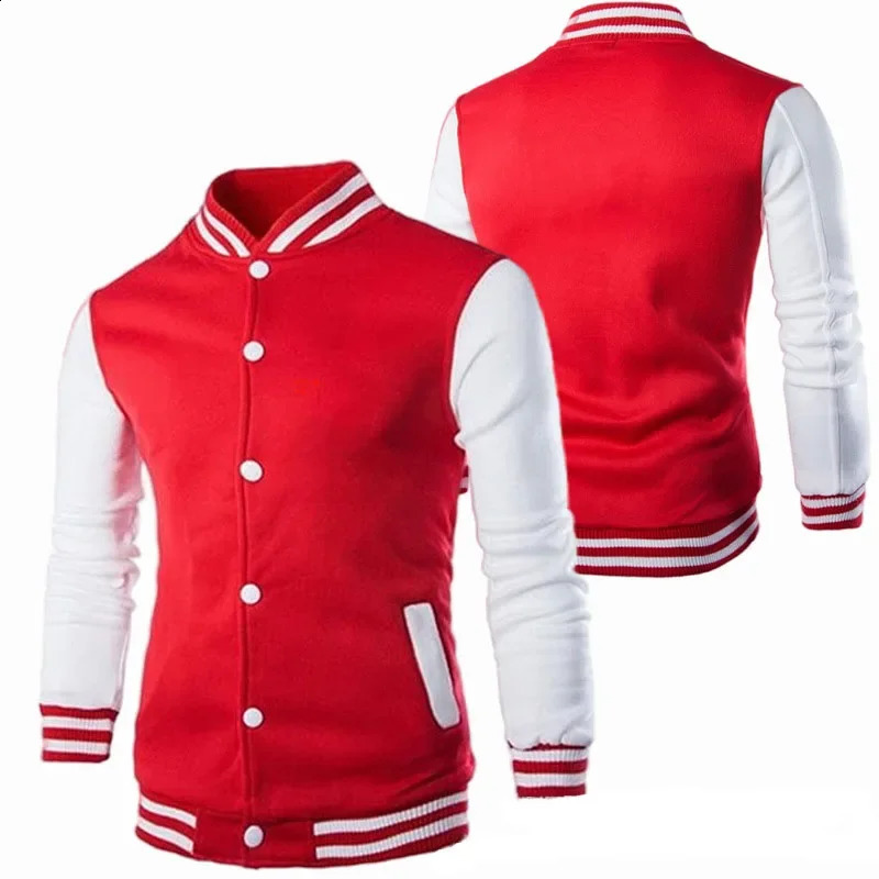 Mens Baseball Uniform High Quality Street Trend Cardigan Sweatshirts Jackets Sports Casual Clothing Youth Tracksuit Coat y2k 250116