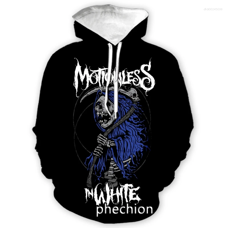 Men's Hoodies Phechion Fashion Men/Women Motionless In White 3D Print Casual Sweatshirt Streetwear Men Loose Sport H82