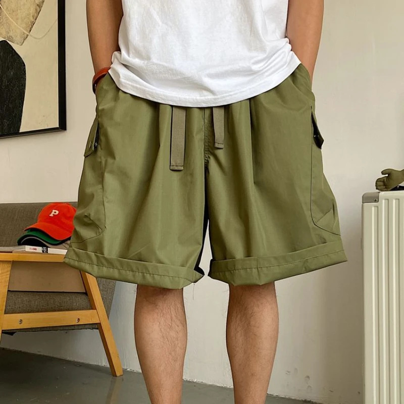 Summer Handsome Big Pocket Workwear Shorts Fashion Mens Large Size Causal Loose Hip-hop Thin Five-point Pants Male Clothes 250117