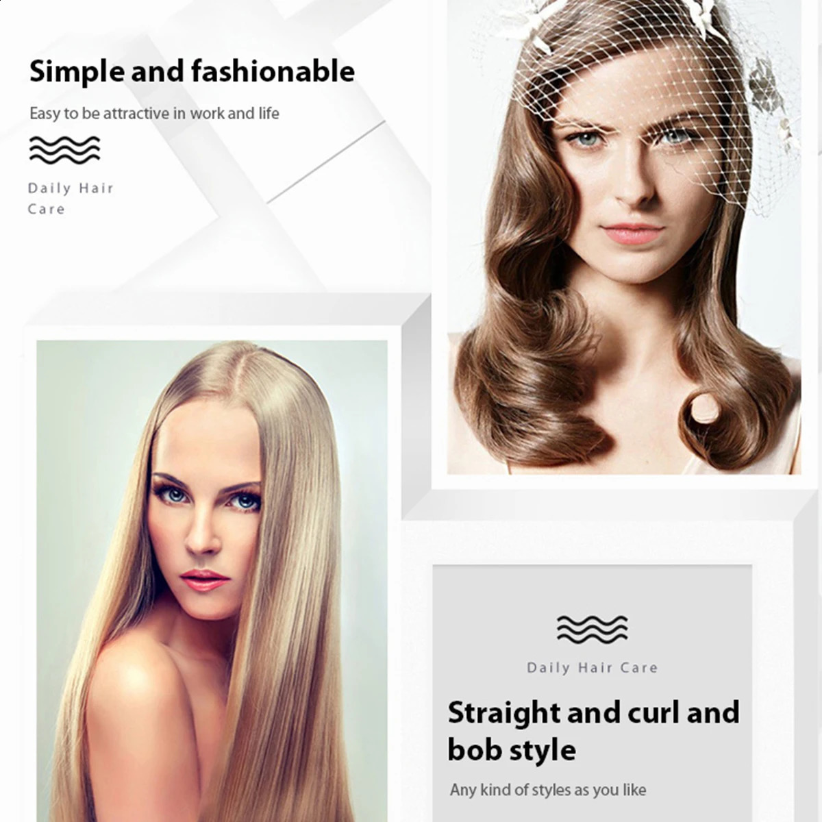 Electric Hair Brush Multifunctional Straight Hair Straightener Portable Fast Heating Negative Ion Professional Styling Tools 250115