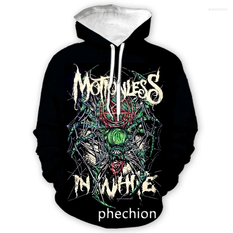 Men's Hoodies Phechion Fashion Men/Women Motionless In White 3D Print Casual Sweatshirt Streetwear Men Loose Sport H82