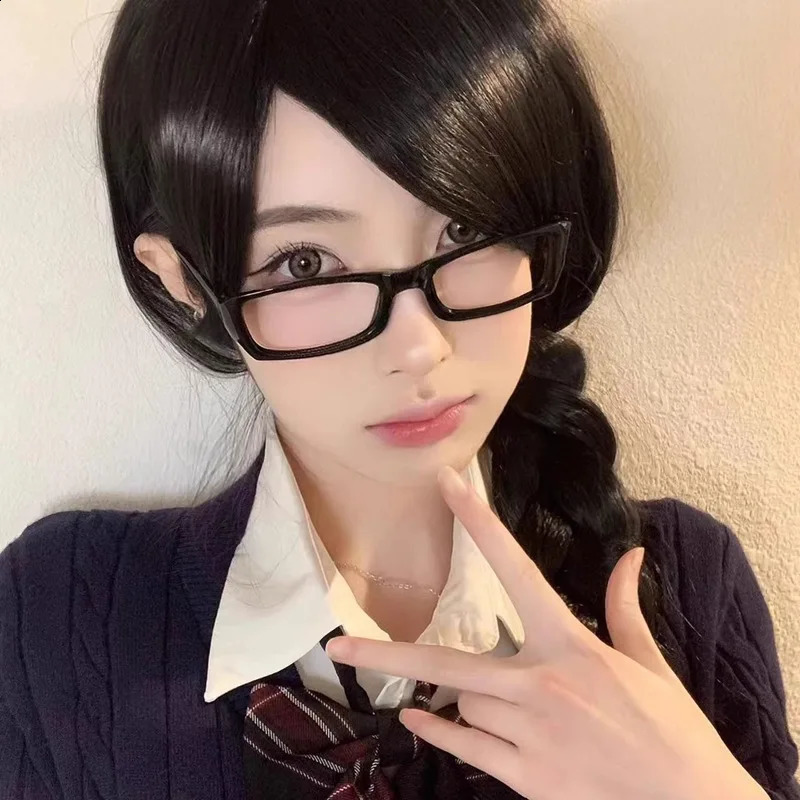 Japanese Korean Small Square Frame Glasses Women Retro Harajuku Eyeglasses Clear Reading Spectacle Blue Light Blocking Eyewears 250115