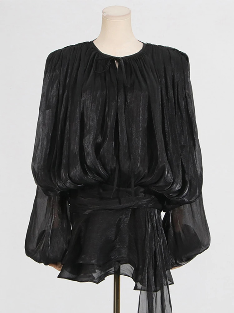 Womens loose V-neck lace hollow dress womens 2025 spring lantern sleeve beach dress women 250117