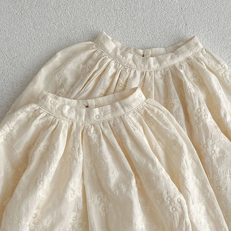 Spring Kids Baby Girls Long Sleeve Sweet Embroidery Princess Dress Autumn Kids Baby Girls Dress Children Clothes Dress 250120