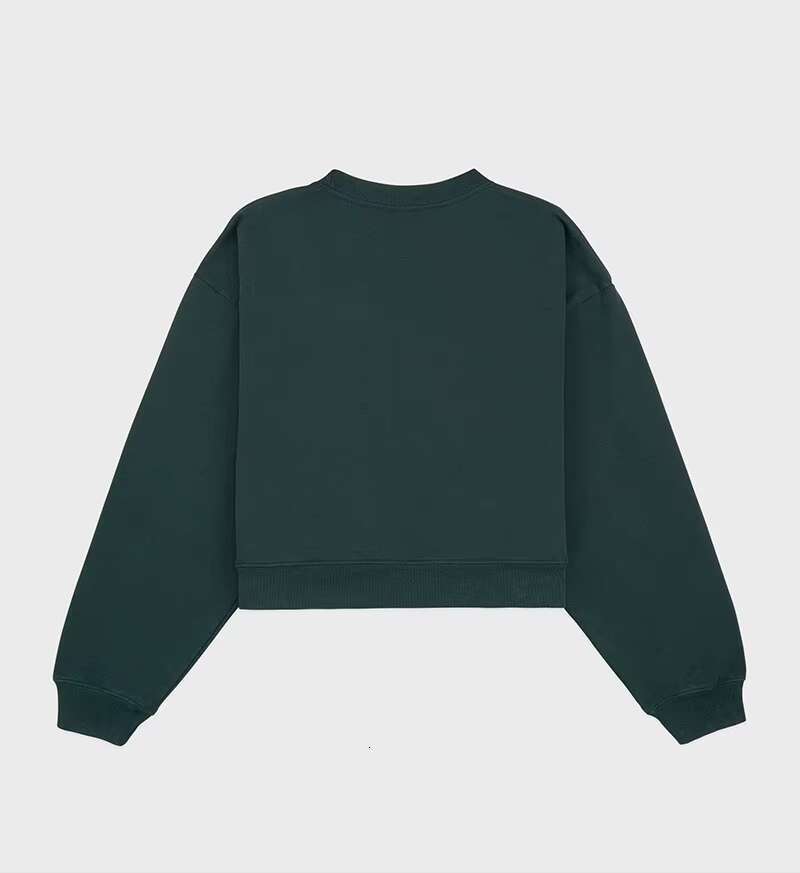 Winter New North American Niche Sporty&Rich Letter Small Crown Print Short Fleece Women's Hoodie