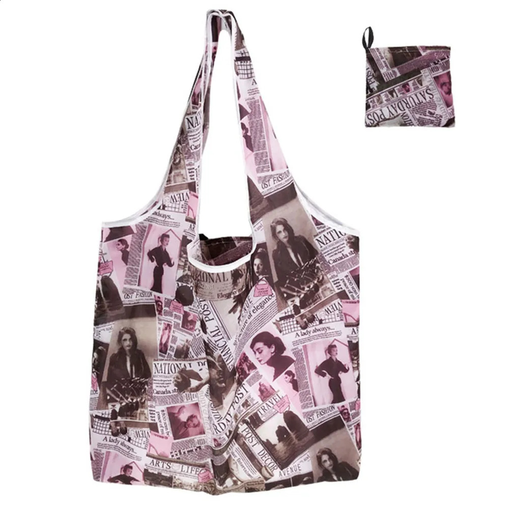 Reusable Shopping Bag Foldable Tote Portable Cloth Eco Grocery Folding Large Capacity Handbags Arrival y250121