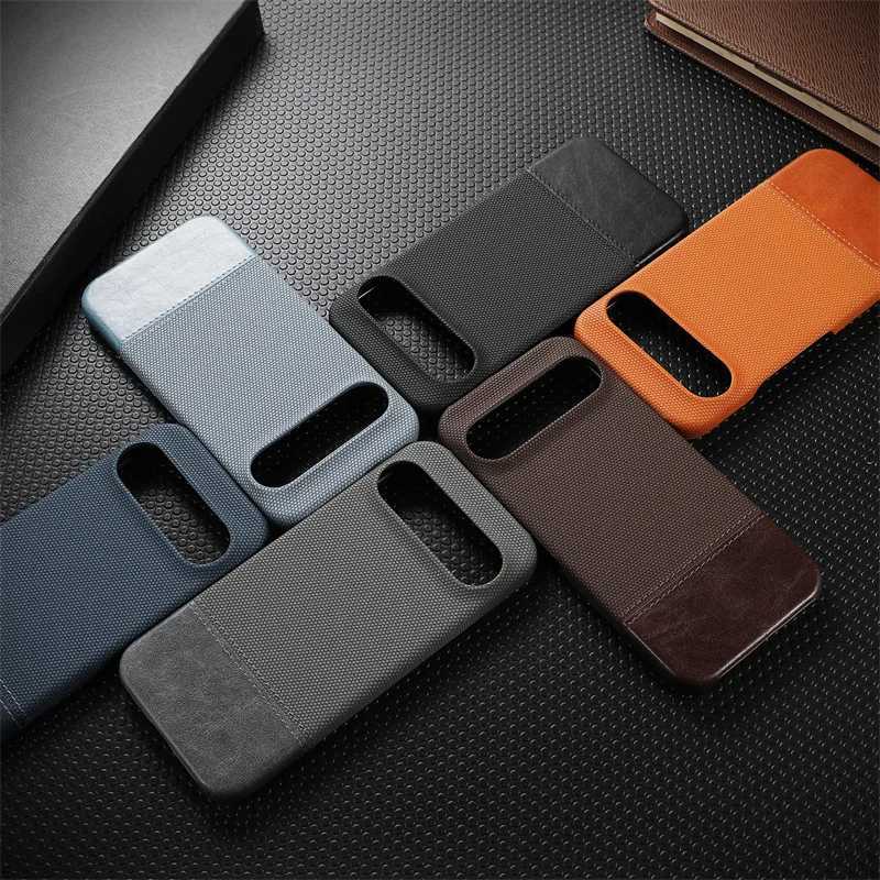 Matte Cotton Linen Soft Leather Phone Case For Google Pixel 8 9 Pro XL 8A Frameless Anti-Fingerprints PC Shockproof Cover Z250122
