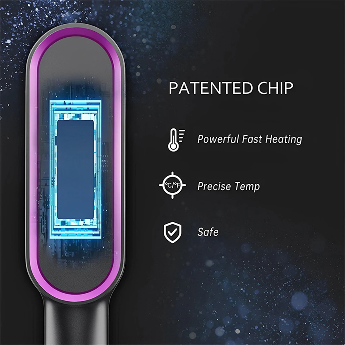 Electric Hair Brush Multifunctional Straight Hair Straightener Portable Fast Heating Negative Ion Professional Styling Tools 250115