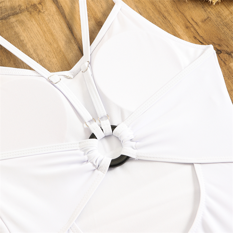 Women Low Back Swimwear Spaghetti Strap Bodysuit One Piece Swimsuit Female Sexy High Leg Cut Bather Bathing Suit Vintage Pool Beach Swim Costumes