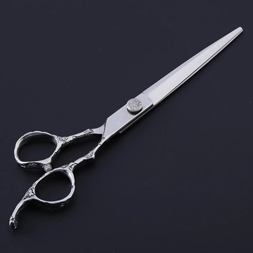 Professional Japanese 440C Stainless Steel 7 Inch Plum Handle Scissors For Barber Cutting Make Up Shears Hairdressing Scissors 250117