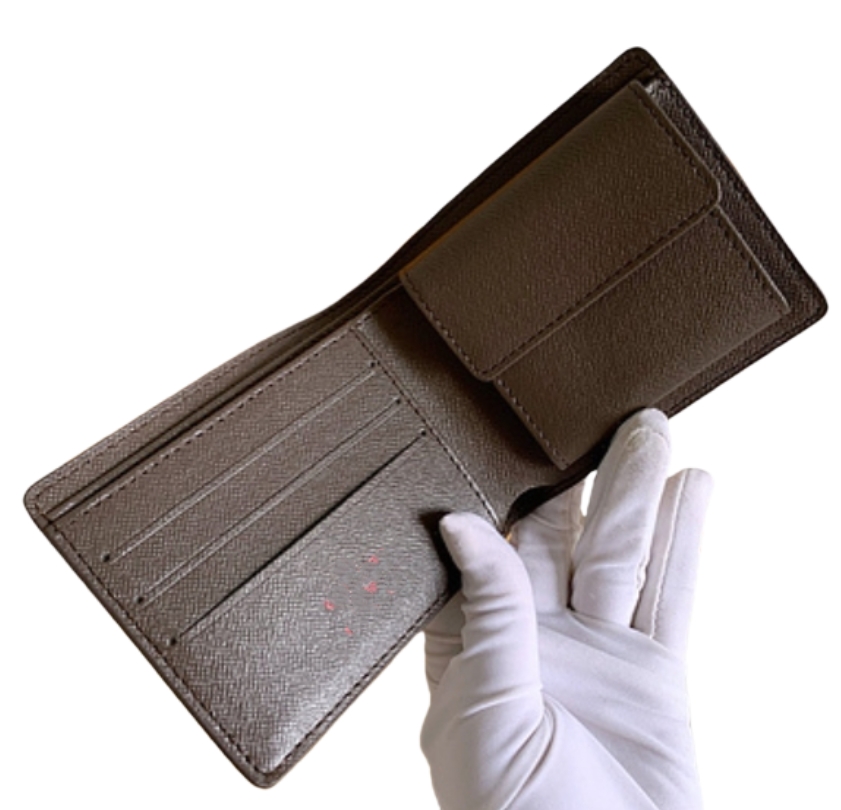 Luxury designer men wallet purse with original design box card holder coins bag keys luxury fashion flowers letters grid checkers