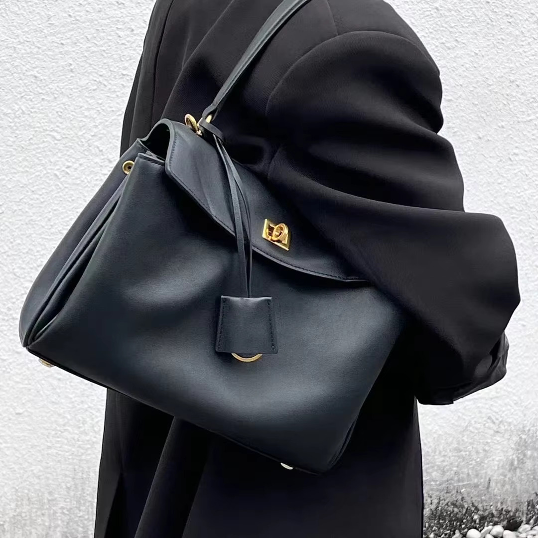 35Cm/29Cm Genuine Handbag Fashionable New And High-End Soft Leather Tote Bag, Street Retro Large Bag Head Layer Cowhide