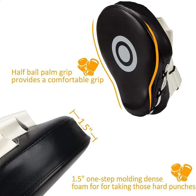 1/2pcs Curved Boxing Bag Boxing Equipment Focus Punching Bags For Taekwondo Muay Thai Karate Adults Kids PU Training Paws Pads 250117