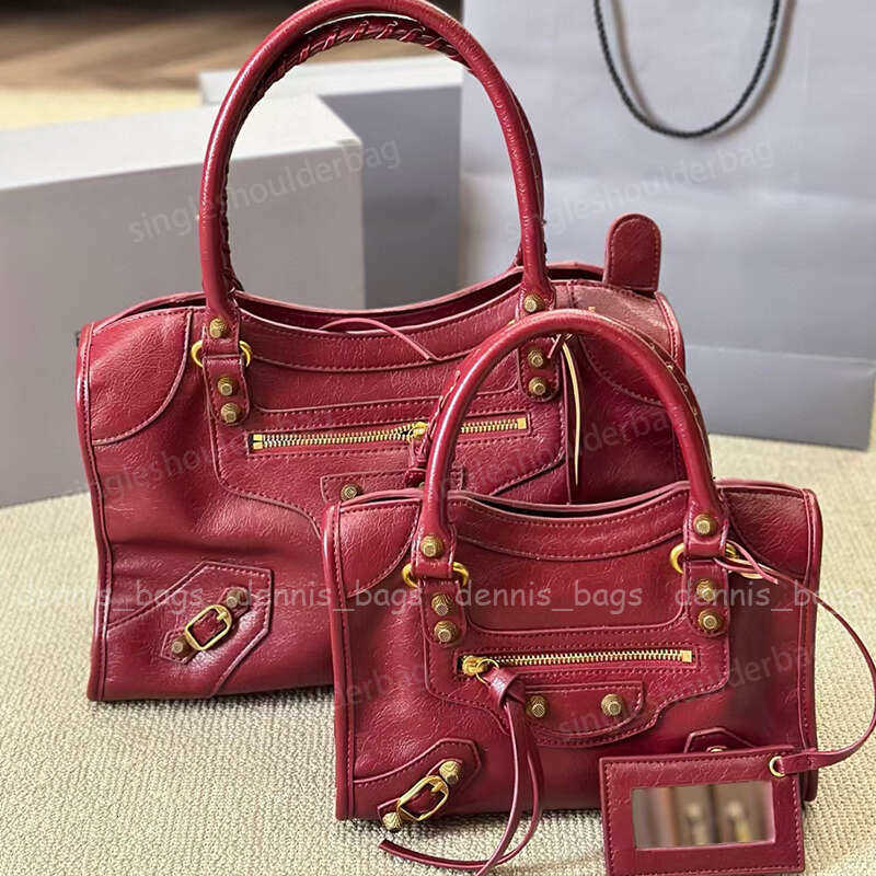 Cross Body Women Crossbody Bags Designer Totes Real Leather City Motorcycle Bag Handbags Burgundy Large Totes Handbags