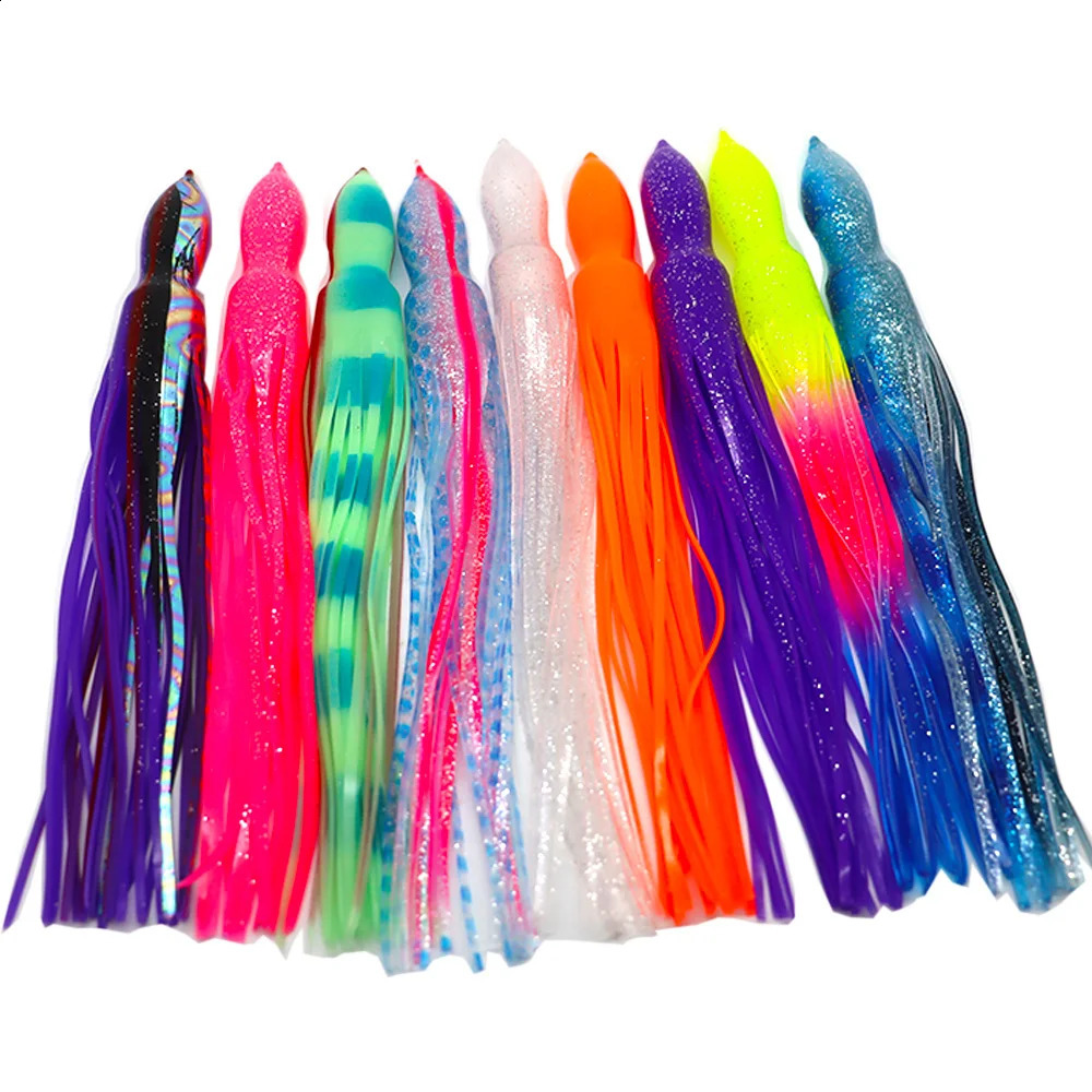 10 pieces of 12 inch tuna big game marlin tuna drag squid bait octopus fishing drag squid bait instead of rubber squid bait 250109