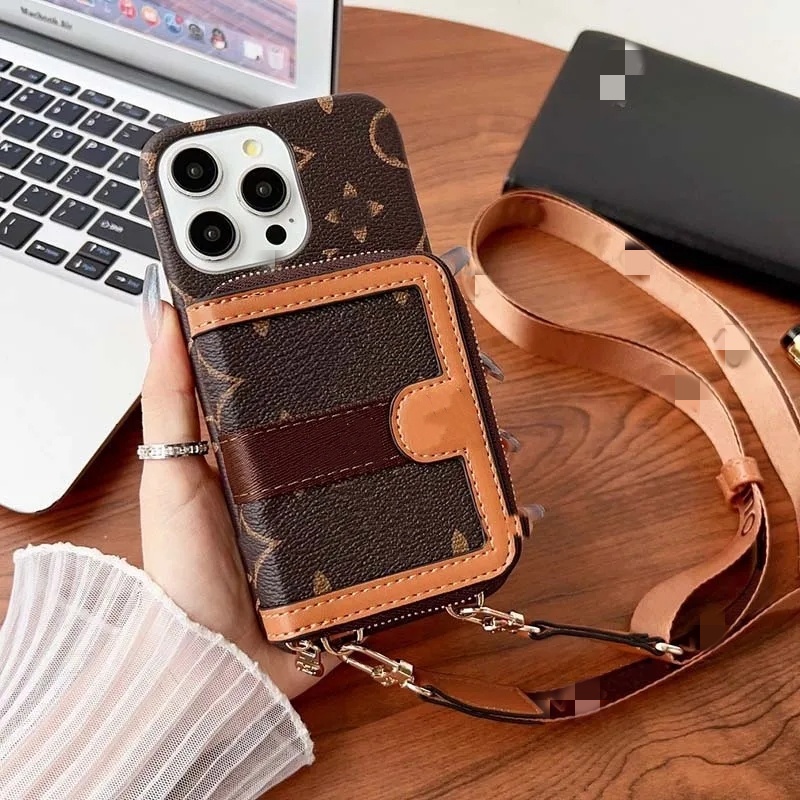 Case de téléphone de luxe Designer en cuir Case de téléphone pour iPhone 16 Pro Max 14 13 12 11 Promax 15 Plus Samsung S24 Ultra S23 S22 Case de