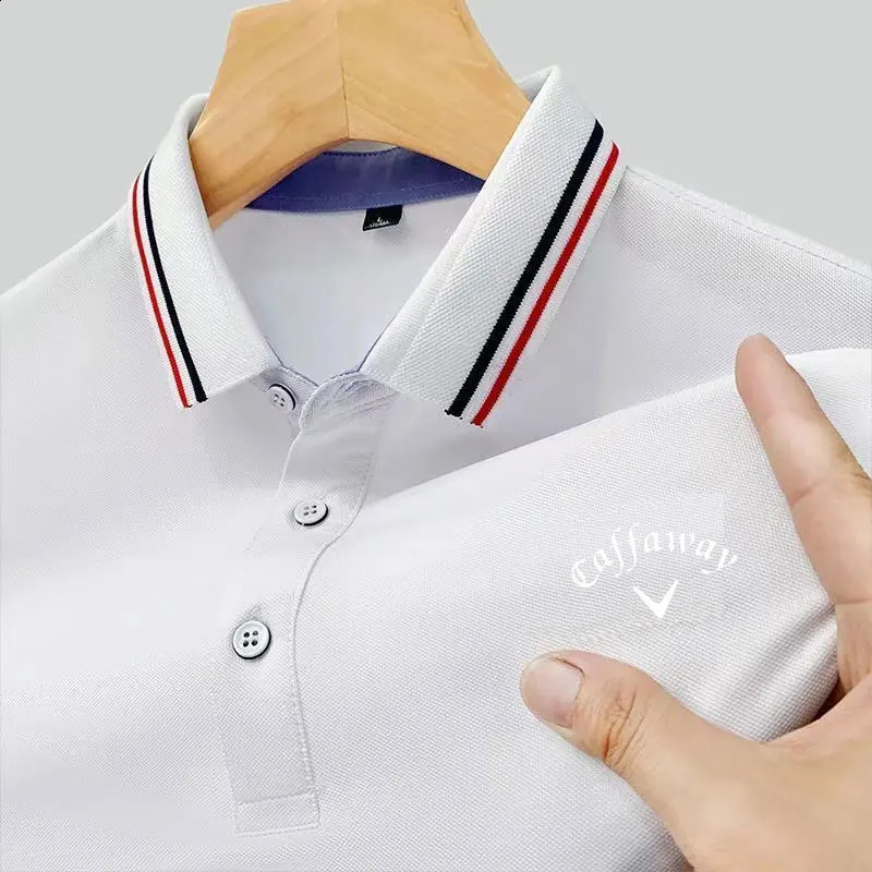 Mens breathable selling T-shirt business casual POLO shirt summer fashion short sleeved golf sports top 250114