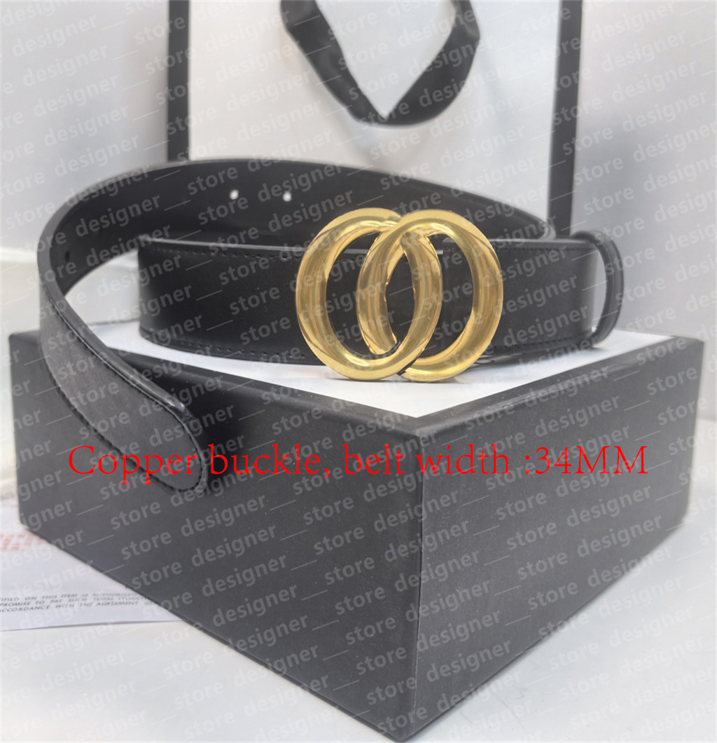 Women's Designer Belt Men's Belt Gold Letter buckle Design cowhide belt Luxury Women Casual Fashion Belt Black Silver Fashion packaging box 20MM 28MM 34MM 38MM breadth