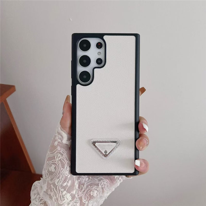 Top Designer Fashion triangle Phone Cases For Samsung Galaxy S25ultra S24Ultra S24 S25 S23ultra S23 Z Fold 7 6 5 4 3 Z Flip 3 4 5 6 7 Print Leather Luxury Cellphone Cover