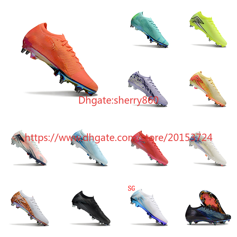 Soccer shoes SG Knit Football boots Mens Firm Ground Soft Leather Comfortable Training Soccer cleats hot