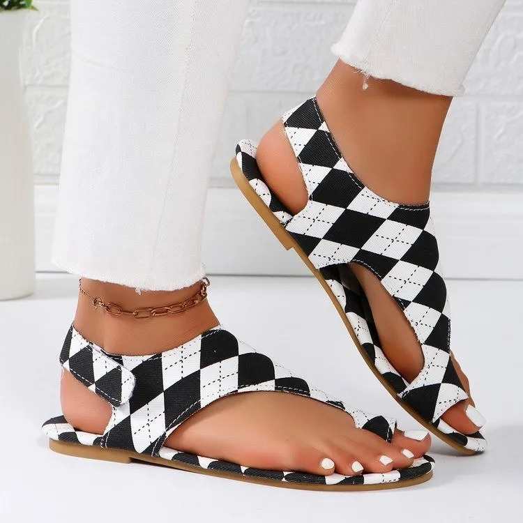 Women Sandals Summer Flats Clip Toe Beach Designer Sling Back Fashion Casual Shoes for Flip Flops 250117BJ - view 5