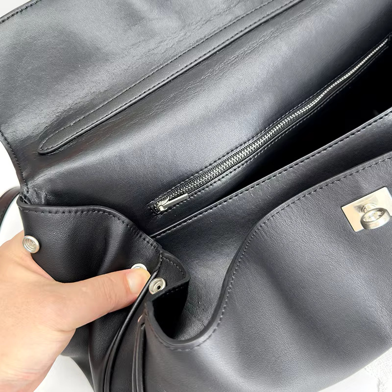 35Cm/29Cm Genuine Handbag Fashionable New And High-End Soft Leather Tote Bag, Street Retro Large Bag Head Layer Cowhide