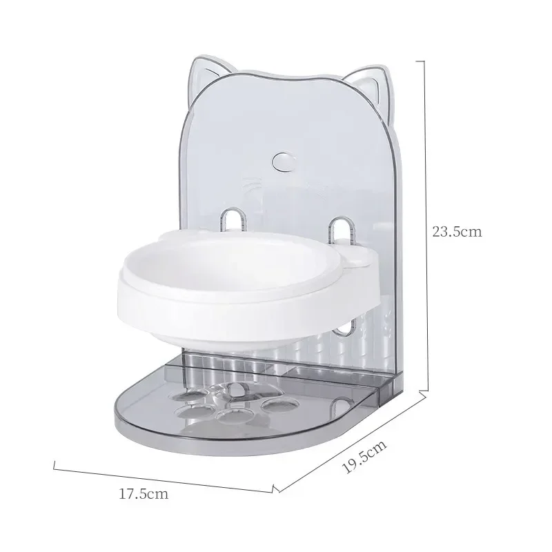 134200 Raised Cat Bowls Anti Vomiting Pet Food Bowl for Flat-Faced Cats Small Dogs Protect Pet's Spine Dishwasher Safe