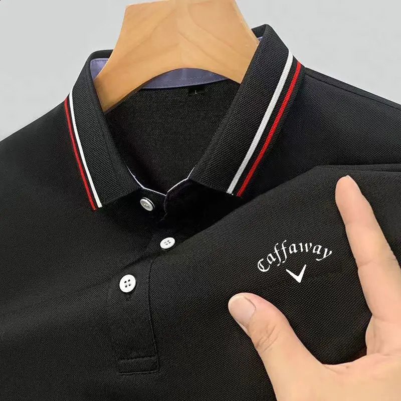 Mens breathable selling T-shirt business casual POLO shirt summer fashion short sleeved golf sports top 250114