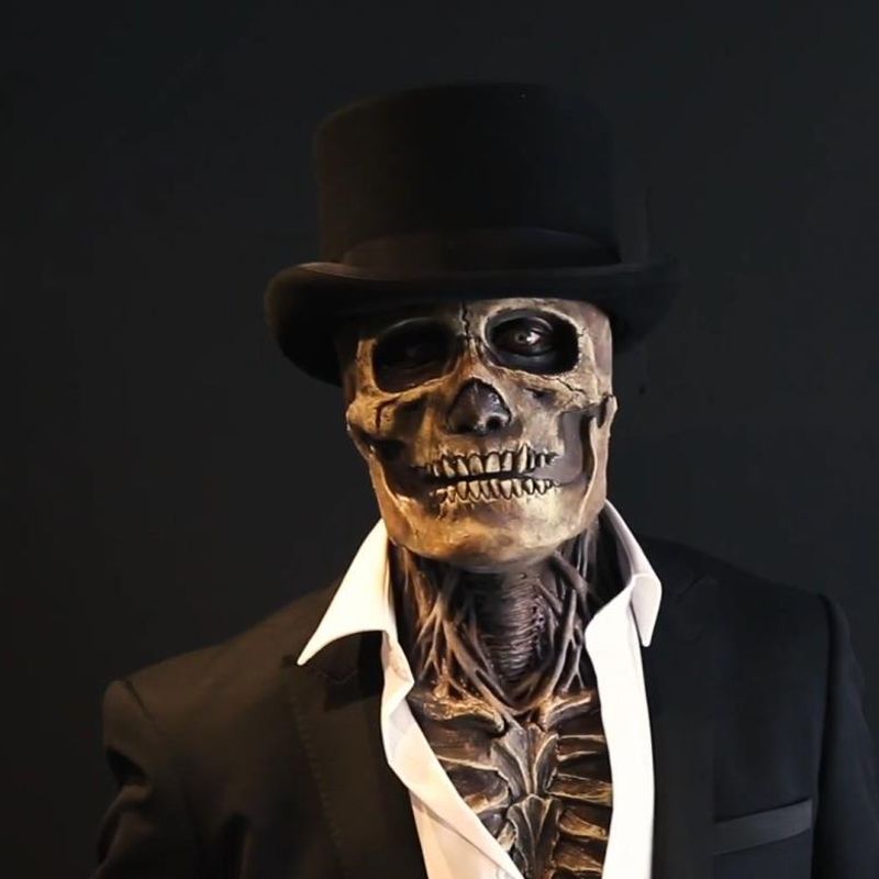 Halloween latex skull mask horror full head helmet face party costume props decoration